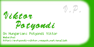 viktor potyondi business card